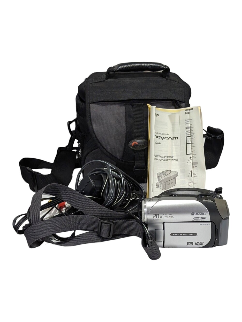Sony DCR-DVD92E Handycam DVD Video Camcorder Case Dead Battery